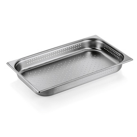 gastronorm container GN 1/1 x 65 mm | stainless steel GN 91 | base and sides perforated product photo