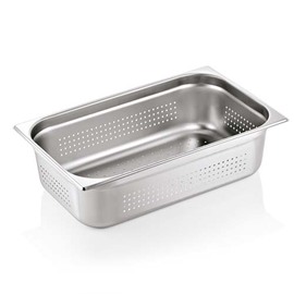 gastronorm container GN 1/1 x 150 mm | stainless steel GN 91 | base and sides perforated product photo