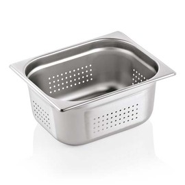 gastronorm container GN 1/2 x 150 mm | stainless steel GN 91 | base and sides perforated product photo