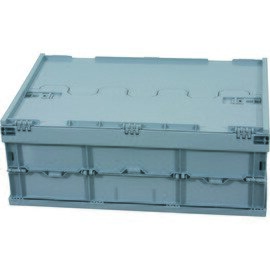 GN transport container|storage container  • grey  • foldable | 600 mm  x 400 mm  H 230 mm product photo