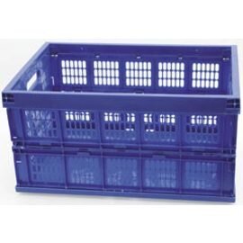 transport crate|storage crate  • blue  • perforated  • foldable | 530 mm  x 360 mm  H 270 mm product photo