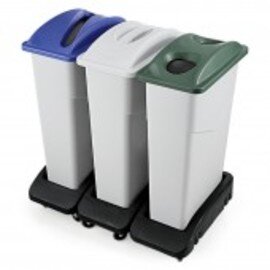 waste container 75 ltr plastic grey  L 510 mm  B 280 mm  H 760 mm product photo