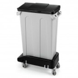 Single transport trolley made of polypropylene, black, with swivel castors, dimensions: 58 x 31 x 19.5 cm product photo