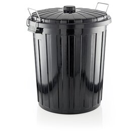 waste container 55 ltr plastic black Ø 460 mm  H 550 mm product photo