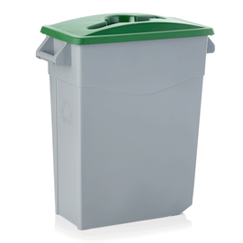 waste container 65 ltr plastic grey  L 290 mm  B 585 mm  H 670 mm product photo  S