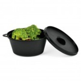 mini pot set plastic with lid black 155 mm  x 100 mm  H 70 mm  | 2 handles product photo