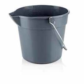 Special item | bucket with graduated scale with spout plastic grey 10 ltr  Ø 290 mm  H 255 mm product photo