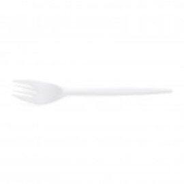 dining fork polystyrol white  L 170 mm | disposable | 100 pieces product photo