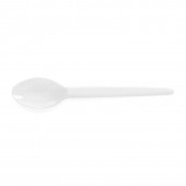 Clearance | Coffee spoon, PS, white, length 12 cm, 100 pcs. product photo