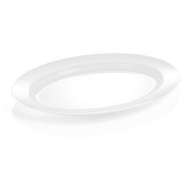 plate plastic white oval  L 300 mm  x 220 mm product photo