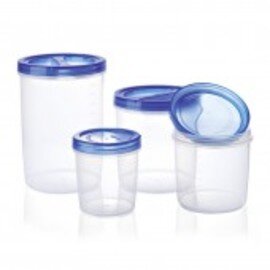 storage container with lid polypropylene transparent 0.4 ltr product photo