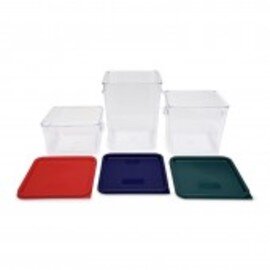 storage container square polycarbonate 12 ltr graduated scale  L 240 mm  W 240 mm  H 300 mm product photo
