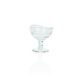 sundae dish 270 ml polycarbonate transparent reusable with relief Ø 108 mm  H 118 mm product photo
