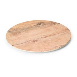 plate plastic wood colour Ø 300 mm  H 15 mm product photo