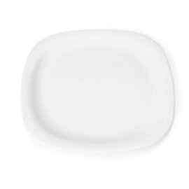 plate melamine white square | 190 mm  x 190 mm | reusable product photo