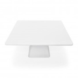 cake plate plastic white square 300 mm  x 300 mm  H 160 mm product photo