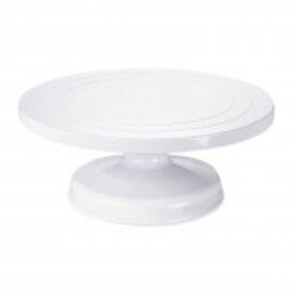 cake plate plastic white Ø 310 mm  H 125 mm product photo