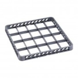 Extension element for dishwasher baskets with 20 compartments of 11.5 x 9.2 x H 4.2 cm, polypropylene, blue-gray, outer dimensions: 50 x 50 x 4.4 cm, inner dimensions: 46.5 x 46.5 x 4.2 cm product photo