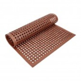 floor mat perforated non-slip brown | 152.5 cm  x 91.5 cm  H 1.2 cm product photo
