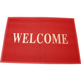 dust control mat non-slip red Inscription WELCOME | 60 cm  x 40 cm product photo