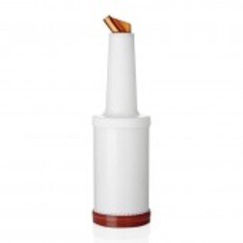 dosing bottle|storage bottle 2000 ml plastic white brown pourer product photo