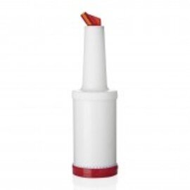 dosing bottle|storage bottle plastic white red 850 ml product photo