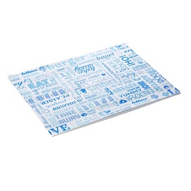 burger paper Wrap & Go blue | white inscription | 340 mm x 280 mm product photo