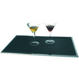 bar mat stainless steel plastic black 485 mm x 330 mm H 20 mm product photo
