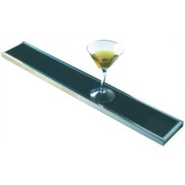 bar mat stainless steel plastic black 600 mm x 100 mm H 20 mm product photo