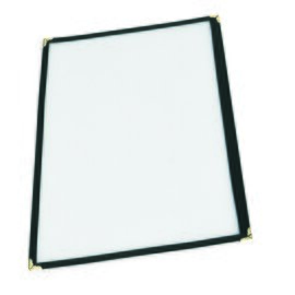 menu folder • suitable for 1 sheet (2 pages) A4 black transparent product photo