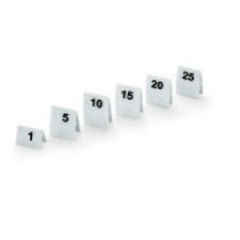 table number sign set stand • numbers from 1 to 25 • printed on both sides 50 mm x 30 mm H 35 mm product photo