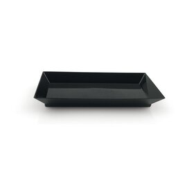 little plate set polystyrol disposable black 130 mm  x 65 mm  H 16 mm product photo
