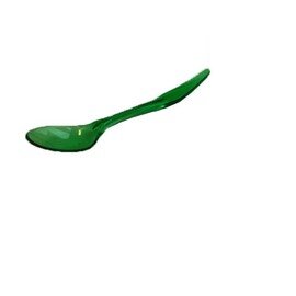Clearance | Egg spoon, transparent-green, length: 14,5 cm, 6 pieces product photo