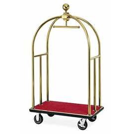 luggage trolley stainless steel red golden coloured | wheel Ø 150 mm H 1860 mm product photo