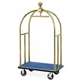 luggage trolley stainless steel blue golden coloured | wheel Ø 150 mm H 1860 mm product photo