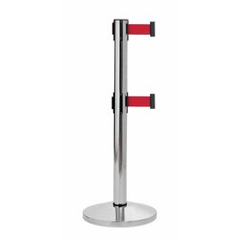 barrier post DUAL LIGHTFLEX stainless steel webbing colour red  Ø 0.32 m  L 2 m  H 0.9 m product photo