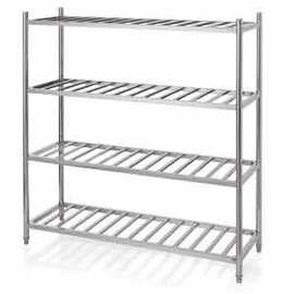 storage shelf stainless steel 1200 mm 500 mm  H 1550 mm 4 grid shelf (shelves) shelf load 150 kg product photo