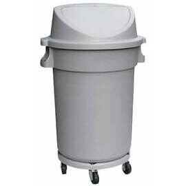 waste container 80 ltr plastic grey pusht top lid Ø 410 mm Ø 490 mm  H 910 mm product photo