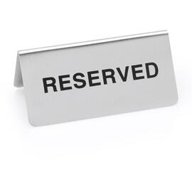 table display stand labeled with RESERVED | 100 mm x 50 mm H 50 mm product photo