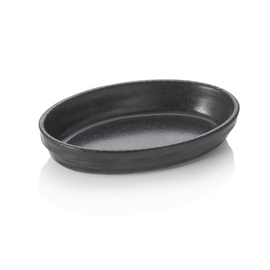 baking mould porcelain black oval 240 mm x 150 mm H 45 mm product photo