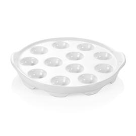 snail pan porcelain white | cloth handles | 12-cavity Ø 200 mm product photo