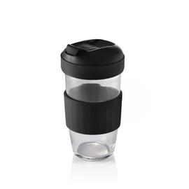 coffee cup | cereal cup glass | 2 lids | 430 ml Ø 85 mm H 190 mm product photo