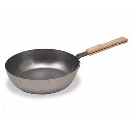 China pan  • steel  Ø 280 mm  H 74 mm | even bottom | wooden handle product photo
