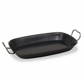 fish frying pan  • iron  • non-stick coated | 380 mm  x 240 mm  H 45 mm | 2 raised handles product photo