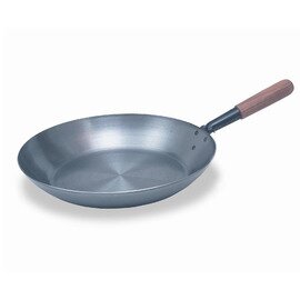 Wok pan with flat bottom, Ø 36 cm, with wooden handle, suitable for gas product photo