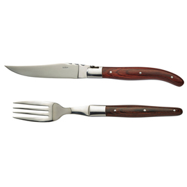 steak cutlery BBQ wooden handle product photo