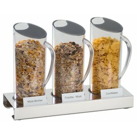 cereal flutes 3 x 1.5 ltr  L 400 mm  H 140 mm product photo