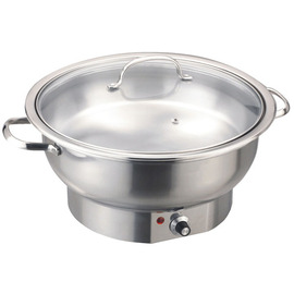 omelet rechaud electro 230 volts 500 watts with glass lid  Ø 330 mm  H 220 mm product photo