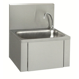 hand wash sink stainless steel | knee operated | angular product photo
