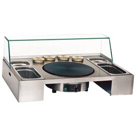 crepe station ECONOMIC with 1 baking plate with sneeze guard electric 230 volts 3600 watts product photo